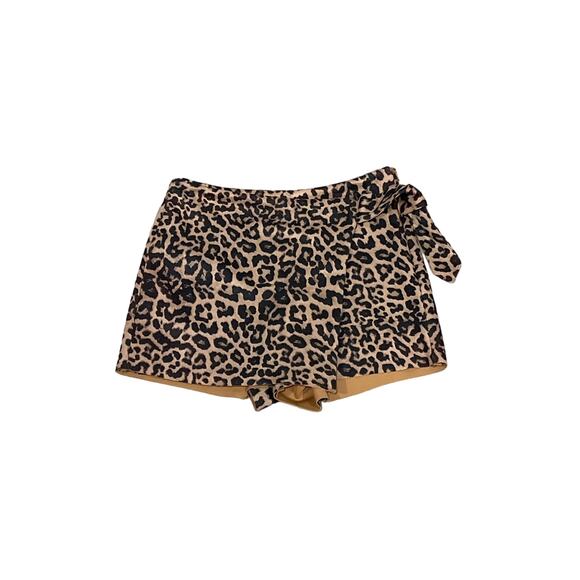 Zara Pants - Zara, Cheetah Print Skort Poly Blend, Size M, KB186